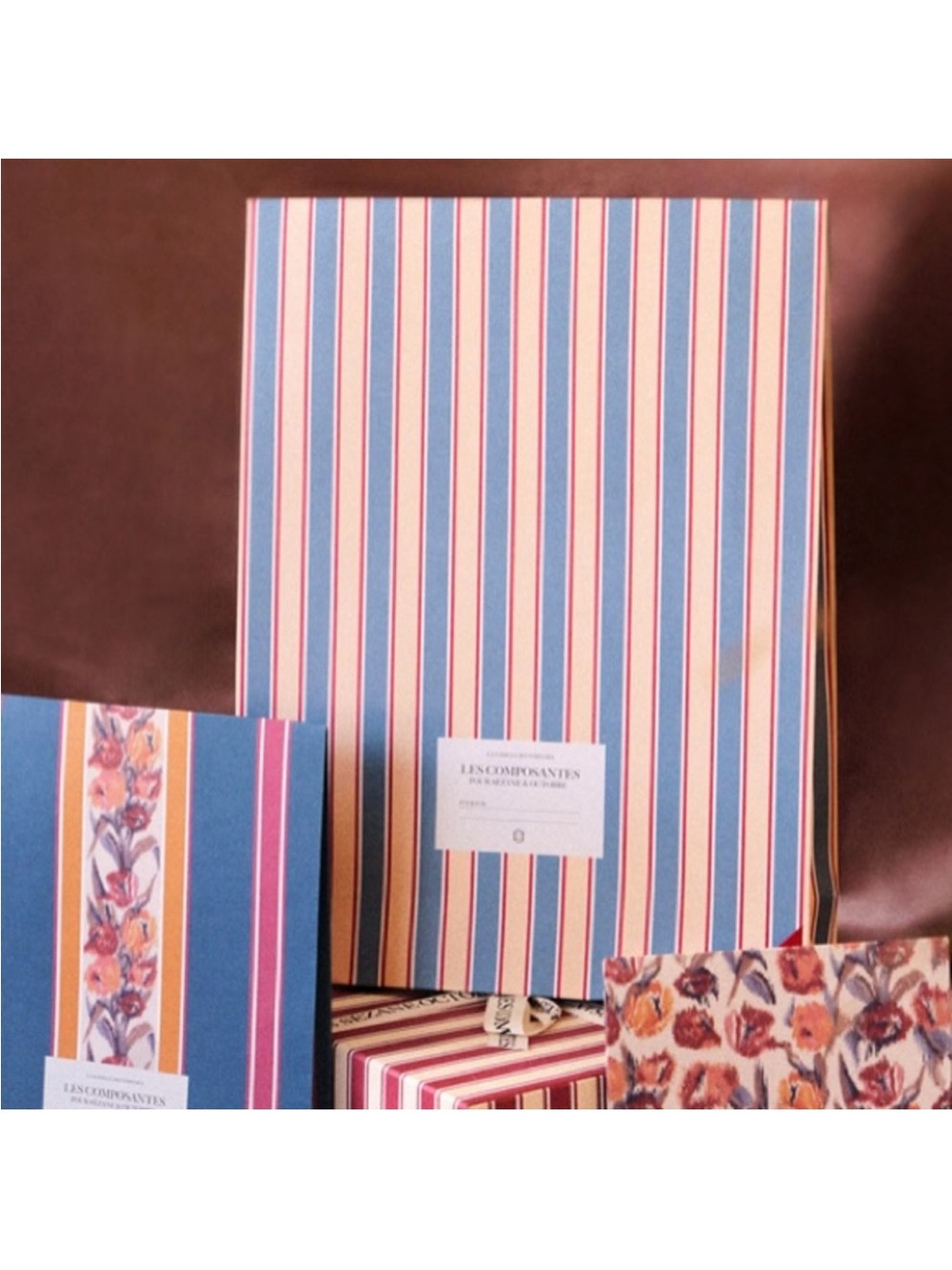 Sézane Blue & Red Stripe Gift Envelope